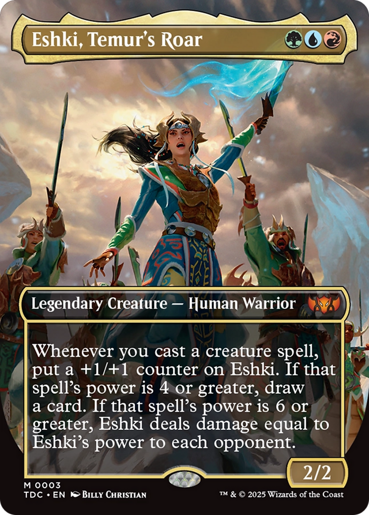 Eshki, Temur's Roar (Borderless) [Tarkir: Dragonstorm Commander] [Foil]