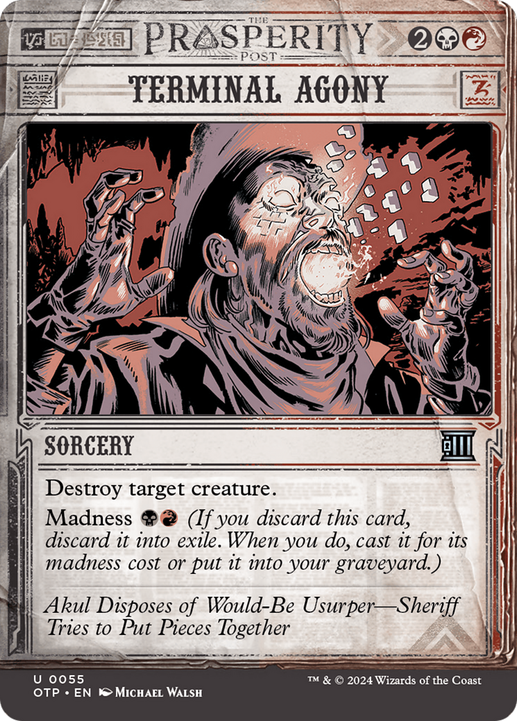 Terminal Agony [Outlaws of Thunder Junction: Breaking News] [Foil]