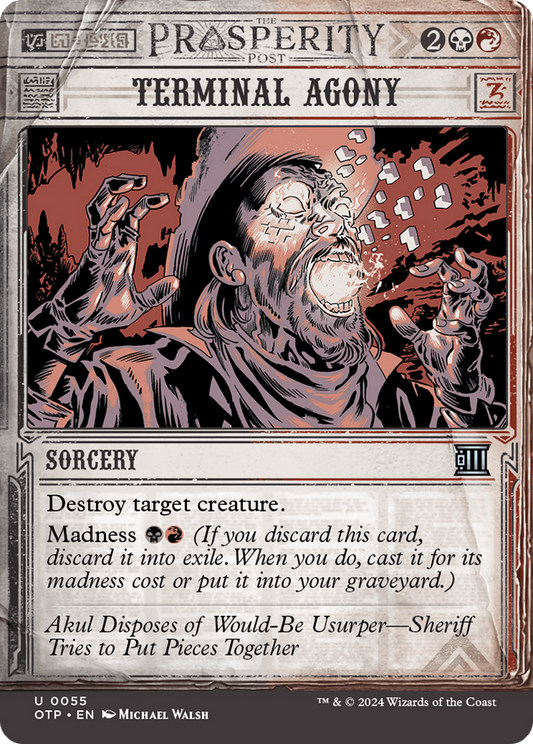 Terminal Agony [Outlaws of Thunder Junction: Breaking News] [Foil]