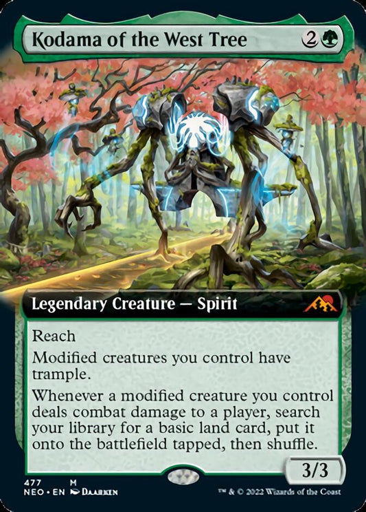 Kodama of the West Tree (Extended Art) [Kamigawa: Neon Dynasty] [Foil]