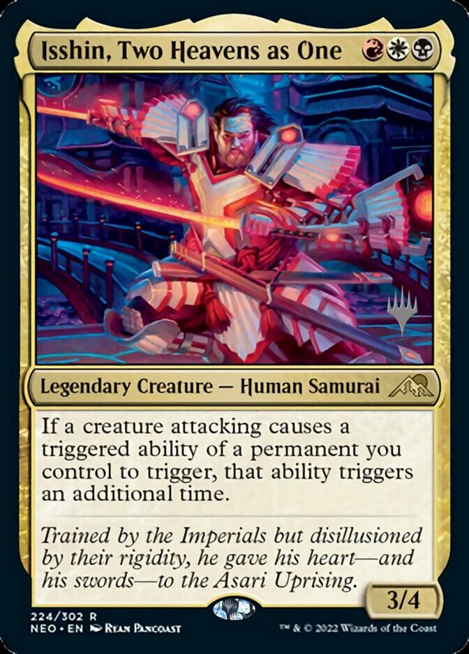 Isshin, Two Heavens as One (Promo Pack) [Kamigawa: Neon Dynasty Promos] [Foil]