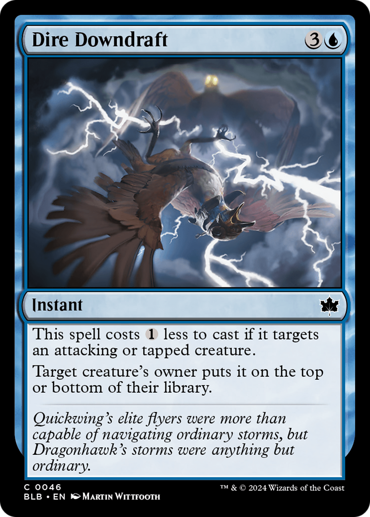 Dire Downdraft [Bloomburrow] [Foil]