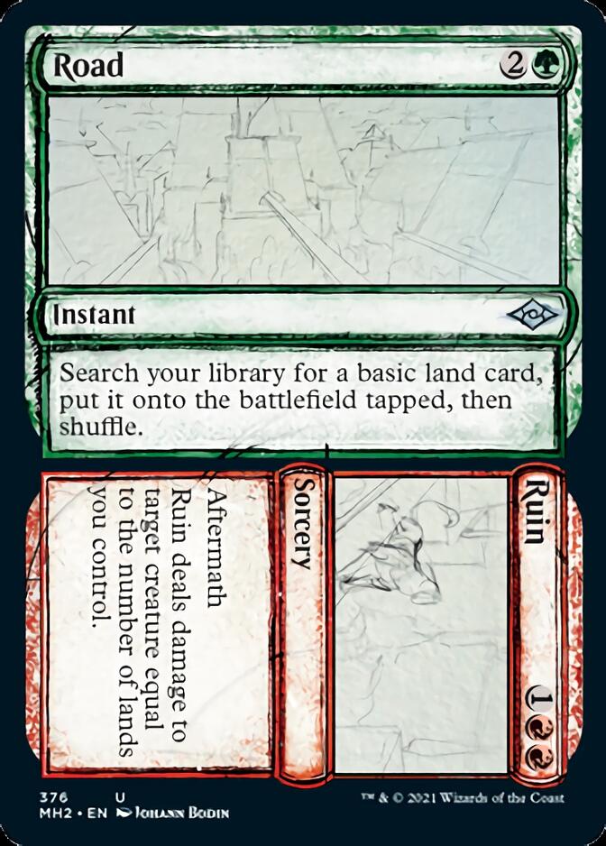 Road // Ruin (Sketch) [Modern Horizons 2] [Foil]