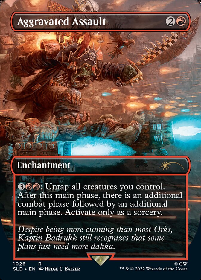 Aggravated Assault (Borderless) [Secret Lair Drop Series] [Foil]