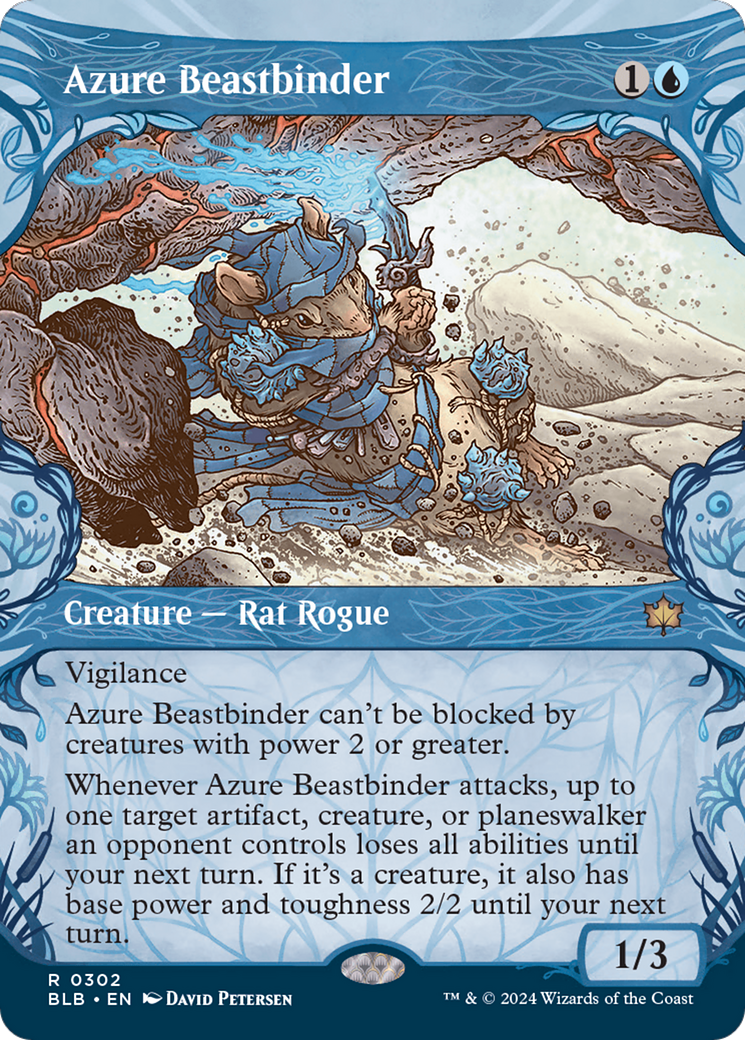 Azure Beastbinder (Showcase) [Bloomburrow] [Foil]