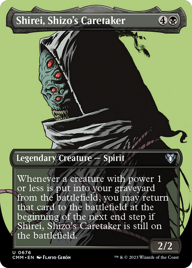 Shirei, Shizo's Caretaker (Borderless Profile) [Commander Masters] [Foil]