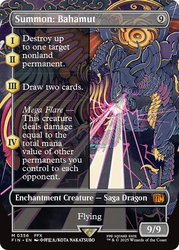 Summon: Bahamut (Borderless) [FINAL FANTASY] [Foil]