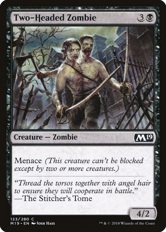 Two-Headed Zombie [Core Set 2019] [Foil]