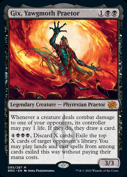 Gix, Yawgmoth Praetor (Promo Pack) [The Brothers' War Promos] [Foil]