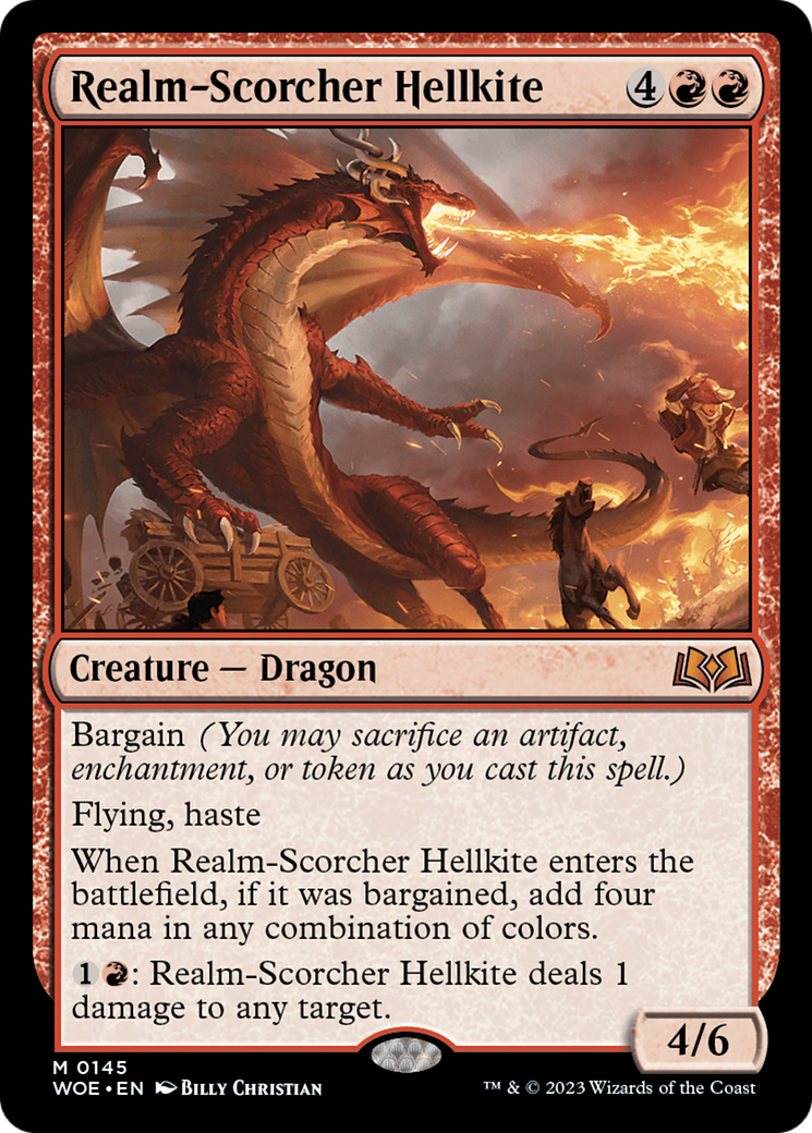 Realm-Scorcher Hellkite [Wilds of Eldraine] [Foil]