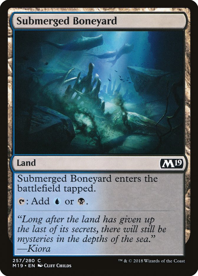 Submerged Boneyard [Core Set 2019] [Foil]