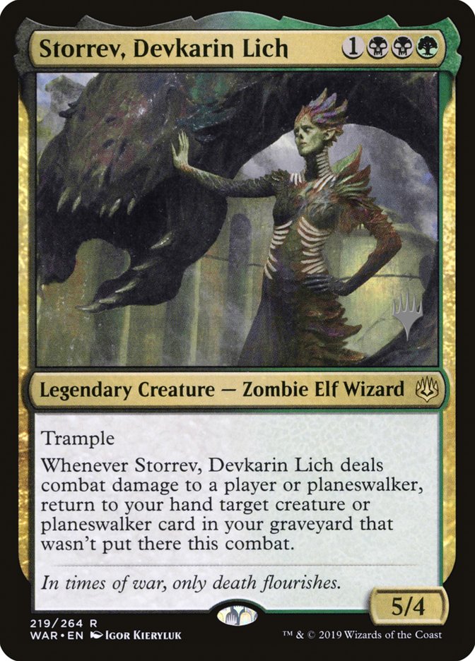 Storrev, Devkarin Lich (Promo Pack) [War of the Spark Promos] [Foil]