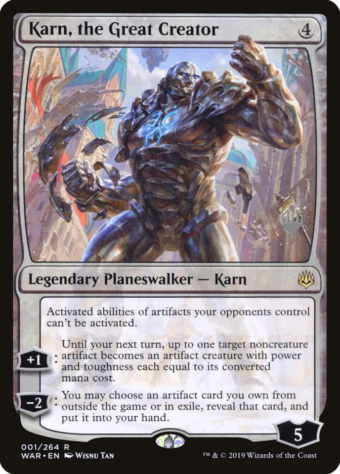 Karn, the Great Creator (Promo Pack) [War of the Spark Promos] [Foil]
