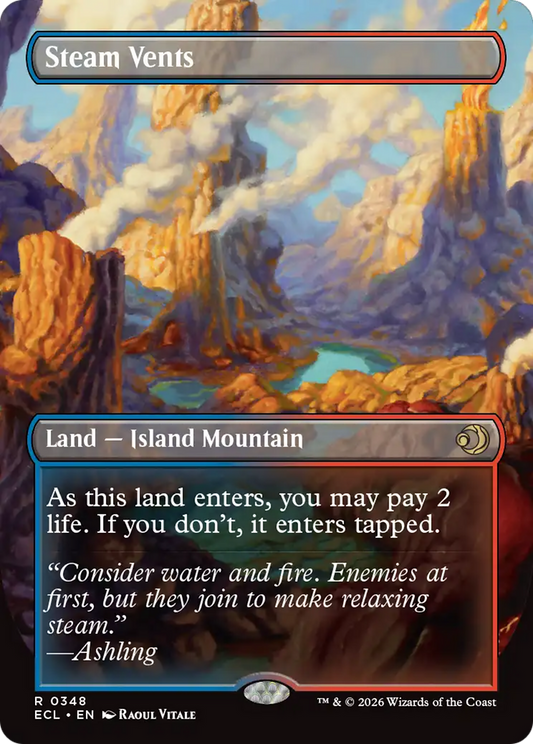 Steam Vents (Borderless) [Lorwyn Eclipsed] [Foil]