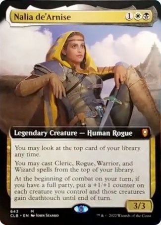 Nalia de'Arnise (Extended Art) [Commander Legends: Battle for Baldur's Gate] [Foil]
