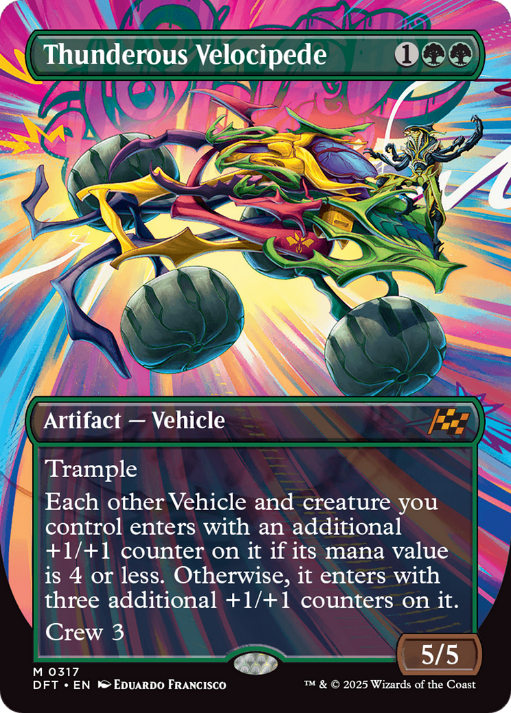 Thunderous Velocipede (Borderless) [Aetherdrift] [Foil]