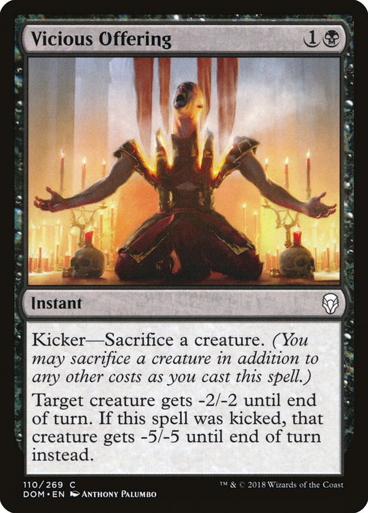 Vicious Offering [Dominaria] [Foil]