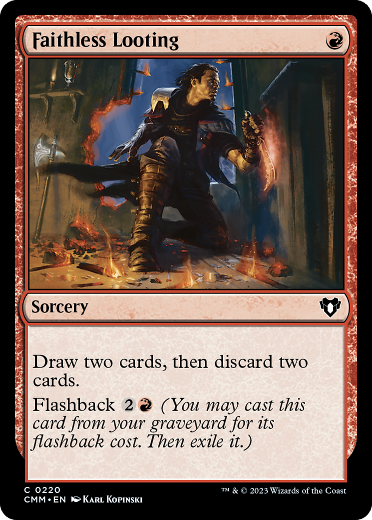 Faithless Looting [Commander Masters] [Foil]