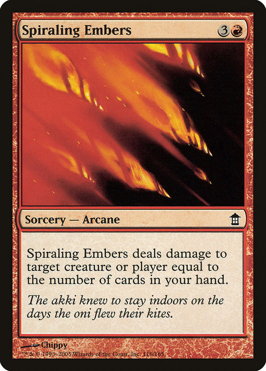 Spiraling Embers [Saviors of Kamigawa] [Foil]