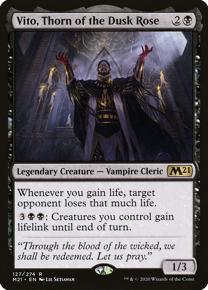 Vito, Thorn of the Dusk Rose [Core Set 2021] [Foil]