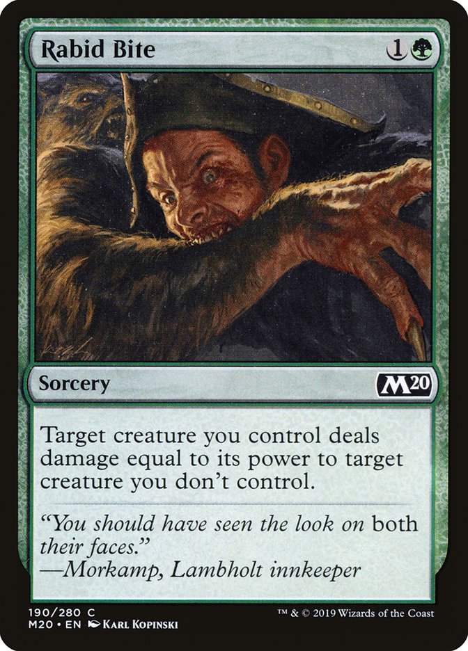 Rabid Bite [Core Set 2020] [Foil]