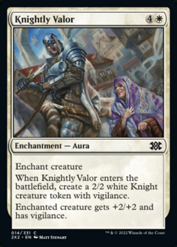 Knightly Valor [Double Masters 2022] [Foil]