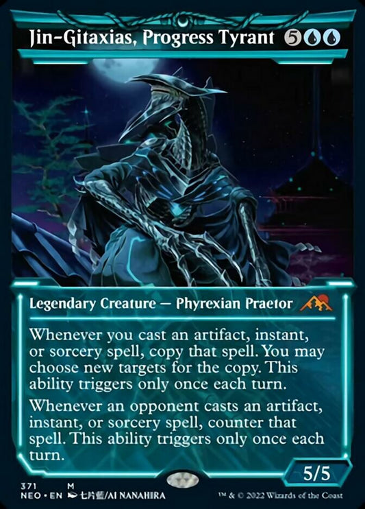 Jin-Gitaxias, Progress Tyrant (Showcase Soft Glow) [Kamigawa: Neon Dynasty] [Foil]