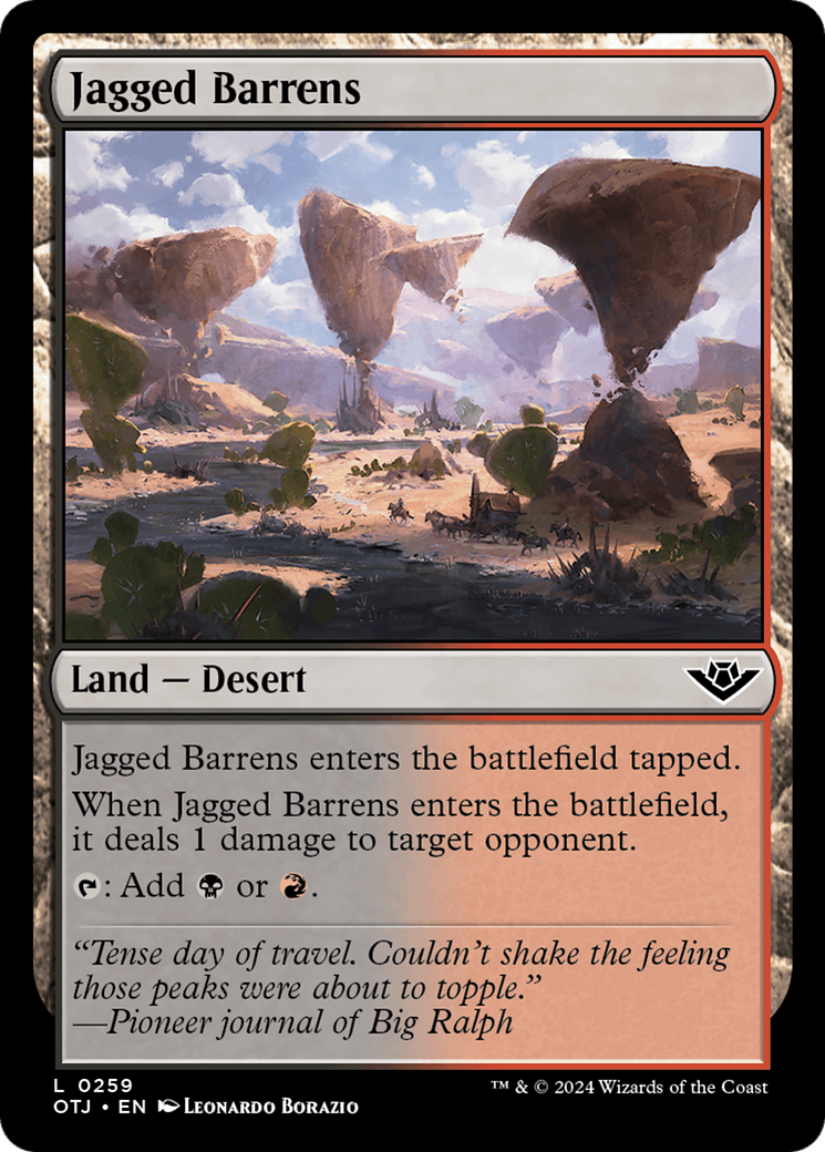 Jagged Barrens [Outlaws of Thunder Junction] [Foil]