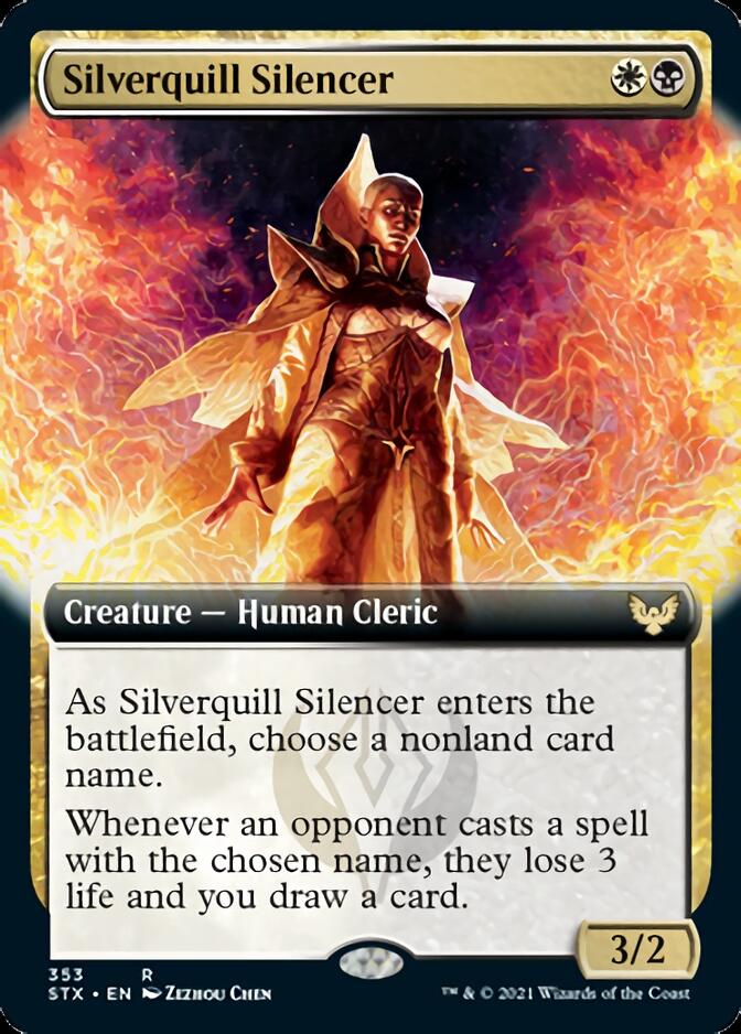 Silverquill Silencer (Extended Art) [Strixhaven: School of Mages] [Foil]