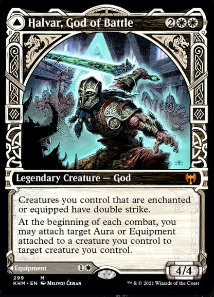 Halvar, God of Battle // Sword of the Realms (Showcase) [Kaldheim] [Foil]