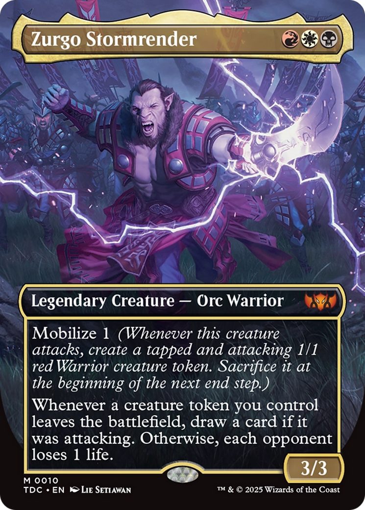 Zurgo Stormrender (Borderless) [Tarkir: Dragonstorm Commander] [Foil]