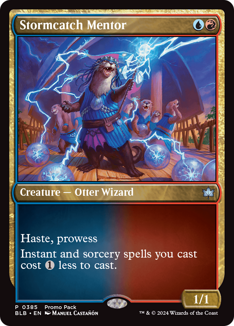 Stormcatch Mentor (Promo Pack) [Bloomburrow Promos] [Foil]