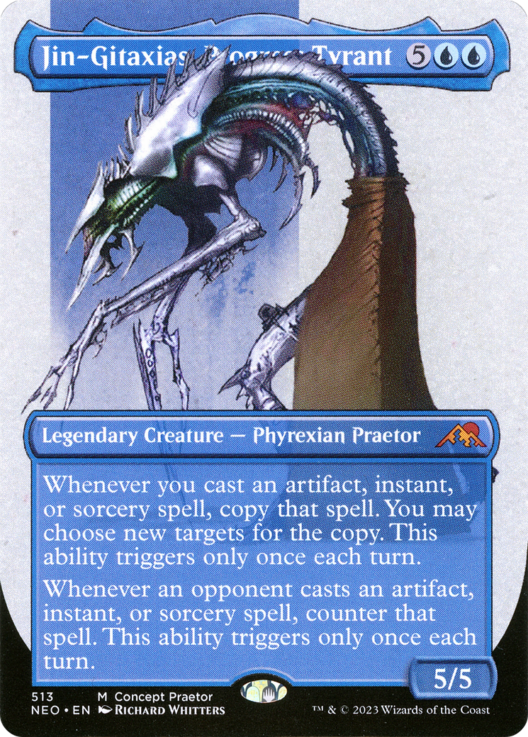 Jin-Gitaxias, Progress Tyrant (Borderless Concept Praetors) [Phyrexia: All Will Be One] [Foil]
