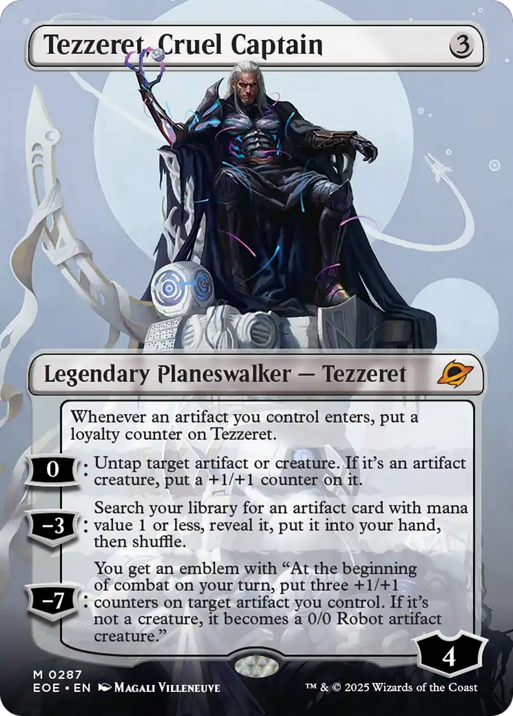 Tezzeret, Cruel Captain (Borderless) [Edge of Eternities] [Foil]