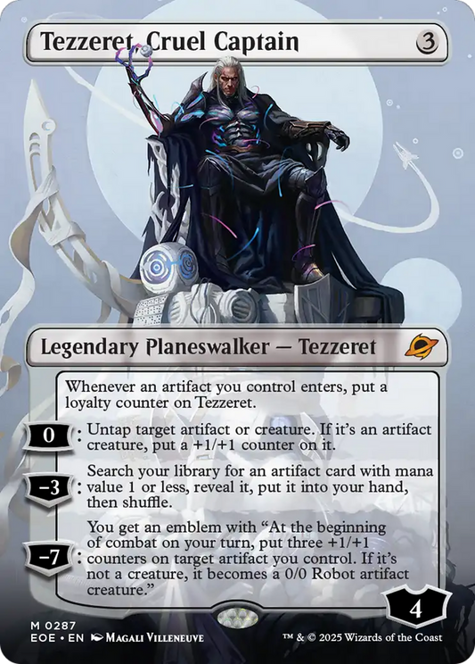 Tezzeret, Cruel Captain (Borderless) [Edge of Eternities] [Foil]