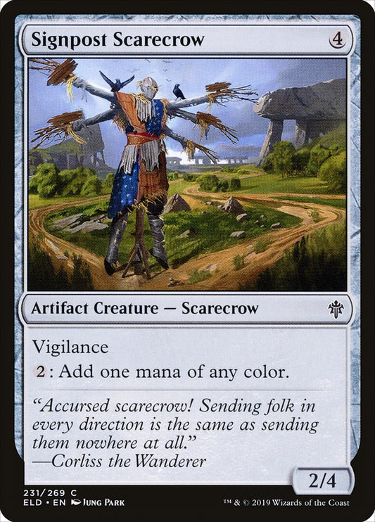 Signpost Scarecrow [Throne of Eldraine] [Foil]