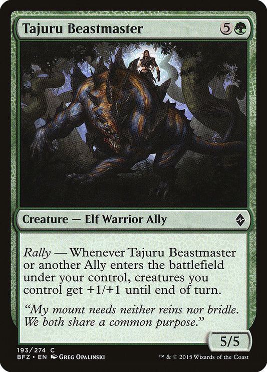 Tajuru Beastmaster [Battle for Zendikar] [Foil]