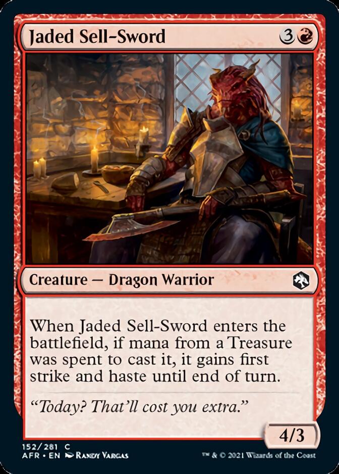 Jaded Sell-Sword [Dungeons & Dragons: Adventures in the Forgotten Realms] [Foil]