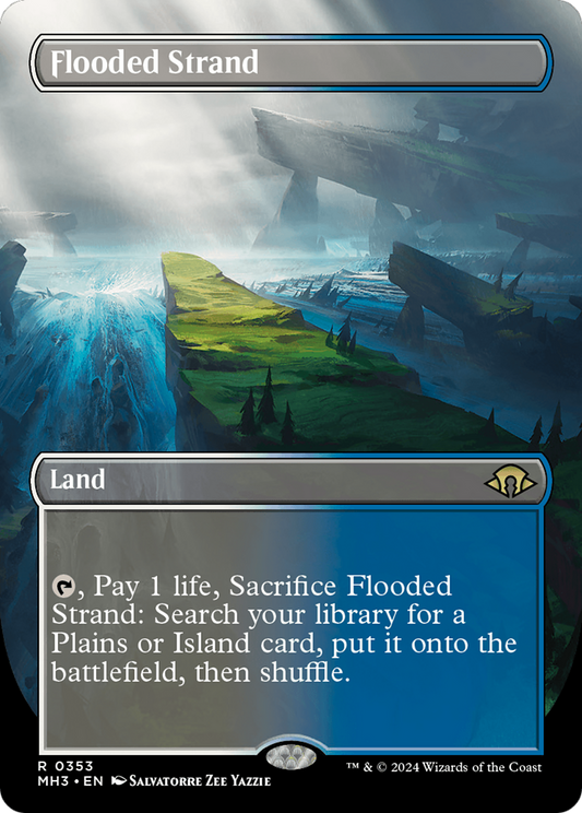 Flooded Strand (Borderless) [Modern Horizons 3] [Foil]