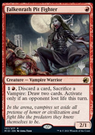 Falkenrath Pit Fighter (Promo Pack) [Innistrad: Midnight Hunt Promos] [Foil]