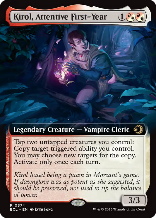 Kirol, Attentive First-Year (Extended Art) [Lorwyn Eclipsed] [Foil]