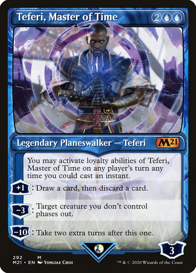 Teferi, Master of Time (Showcase) (292) [Core Set 2021] [Foil]
