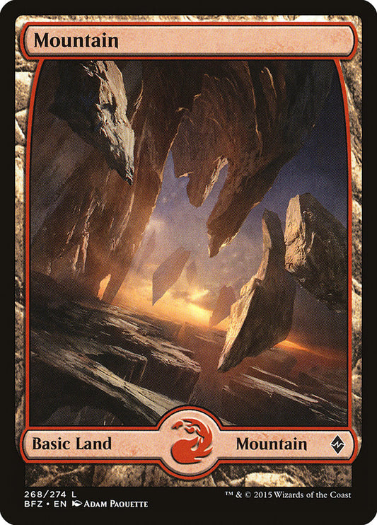 Mountain (268) (Full Art) [Battle for Zendikar] [Foil]