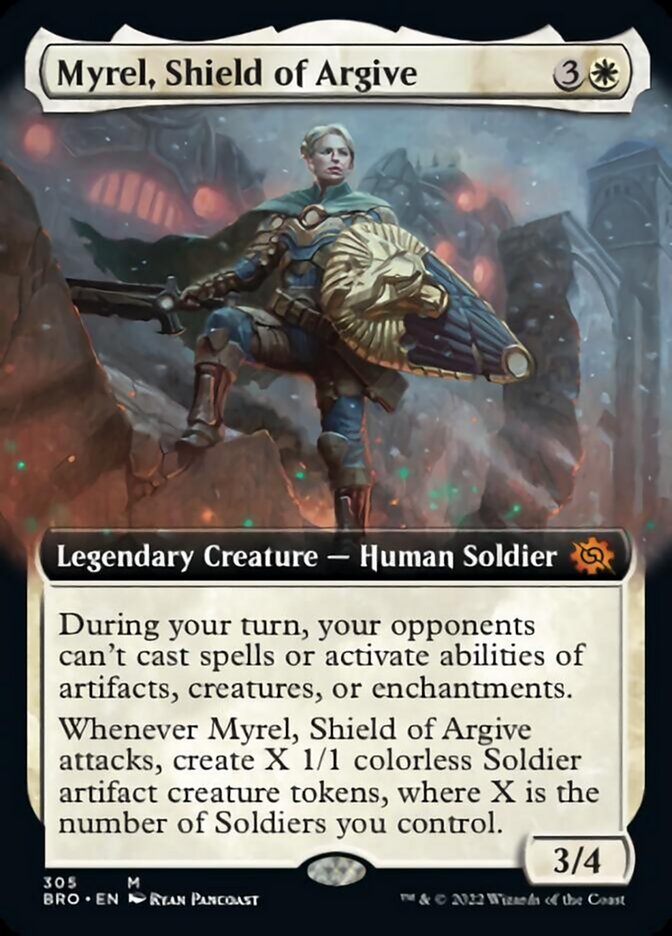 Myrel, Shield of Argive (Extended Art) [The Brothers' War] [Foil]