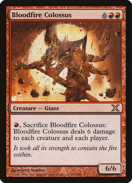 Bloodfire Colossus [Tenth Edition] [Foil]