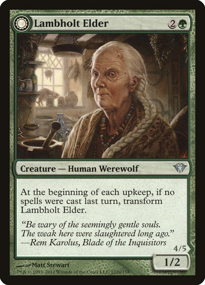 Lambholt Elder // Silverpelt Werewolf [Dark Ascension] [Foil]