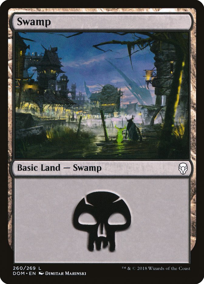 Swamp (260) [Dominaria] [Foil]