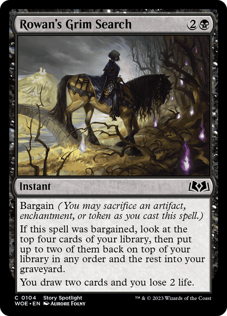 Rowan's Grim Search [Wilds of Eldraine] [Foil]