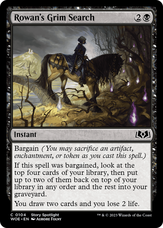 Rowan's Grim Search [Wilds of Eldraine] [Foil]