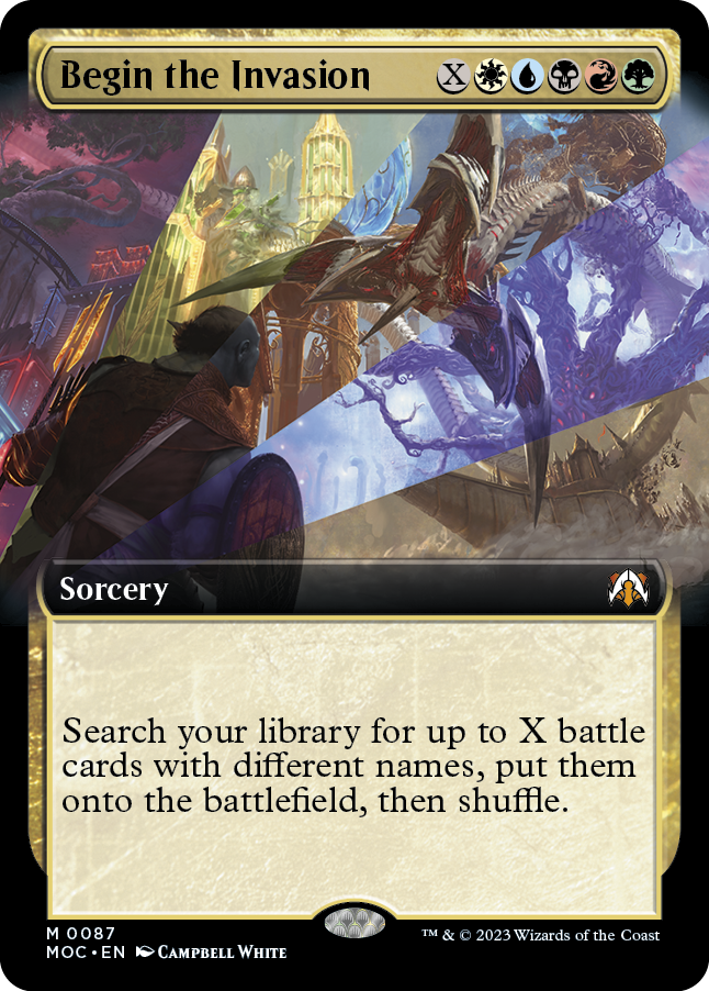 Begin the Invasion (Extended Art) [March of the Machine Commander] [Foil]